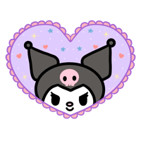Image 1 of Kuromi Heart Sticker