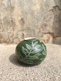 Image 1 of moon jar (olive)