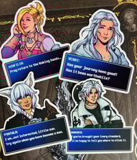 Image 2 of FFXIV Dialogue Chatbox 3" Stickers