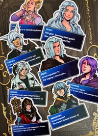 Image 1 of FFXIV Dialogue Chatbox 3" Stickers