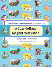 Image 1 of A Cozy Collage Magnet Workshop