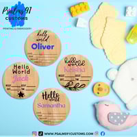 Image 1 of Baby Announcement Sign With Birth Stats