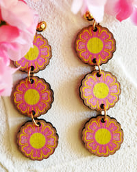 Image 1 of Flower Tiered Earrings