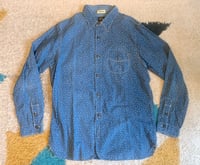 Image 1 of Shuttle Notes indigo dyed paisley pattern shirt, made in Japan, size L (fits M)