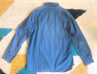 Image 7 of Shuttle Notes indigo dyed paisley pattern shirt, made in Japan, size L (fits M)