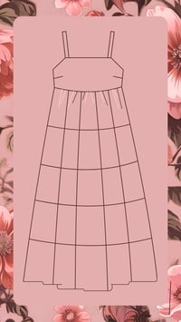 Image 1 of Custom Made Patchwork Tethered Heart Dress