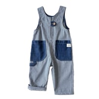 Image 1 of WORK OVERALLS - DENIM STRIPE