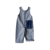 Image 2 of WORK OVERALLS - DENIM STRIPE