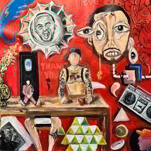 MIND OF MAC / ORIGINAL PAINTING ON CANVAS 24x24"