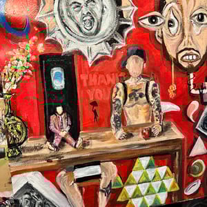 MIND OF MAC / ORIGINAL PAINTING ON CANVAS 24x24"