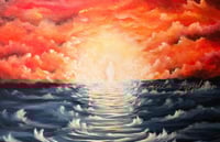 Image 1 of Man in White - original (90X60cm) - live event painting 