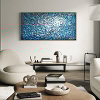Image 9 of 'Azure stellae 6' - 180x90cm, Framed in OAK