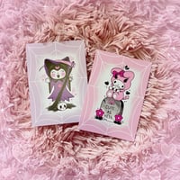 Image 3 of 🖤PRINT SET - Death Kuromi & Melody Postcards💖