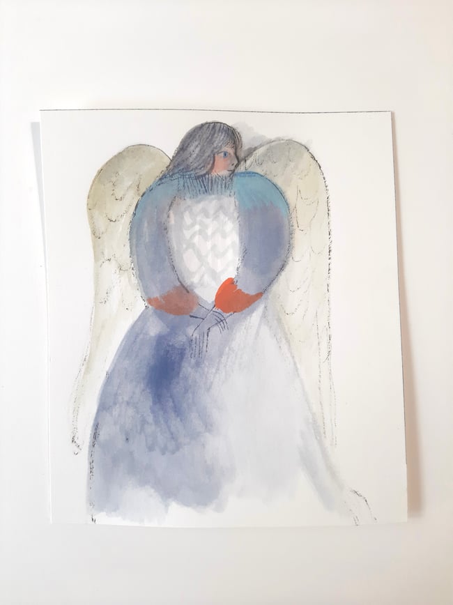 SALE Violet Angel ~ Original artwork