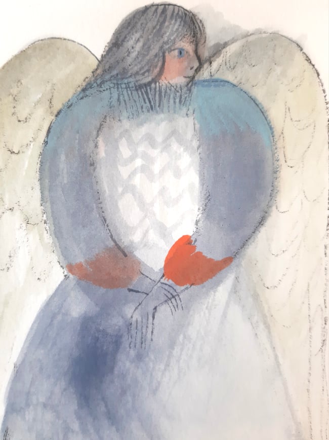 SALE Violet Angel ~ Original artwork