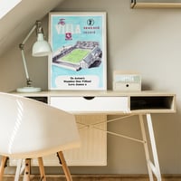 Image 3 of Personalised Retro Aston Villa FC Programme Watercolour Print