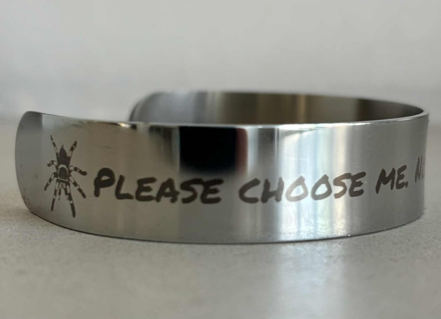 Image of Officially licensed Please choose me with Rexy little stranger  cuff bracelet