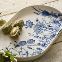 Image 3 of Summer Blues Large Coupe Oval Platter