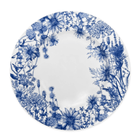 Image 1 of Summer Blues Rimmed Dinner Plates (Set of 4)