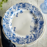 Image 4 of Summer Blues Rimmed Dinner Plates (Set of 4)