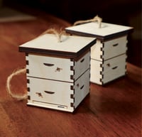 Set of 5, Miniture Beehive Ornaments