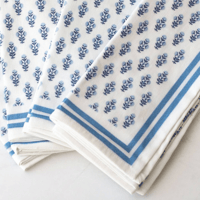 Image 2 of Lake Blue Handcrafted Block Print Napkins (Set of 4)