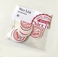 Image 2 of 50 - 2" Santa Approved "Nice List" stickers