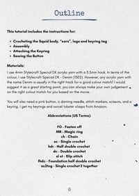 Image 3 of Coraline Squid Keyring Pattern - DIGITAL PDF INSTRUCTIONS 