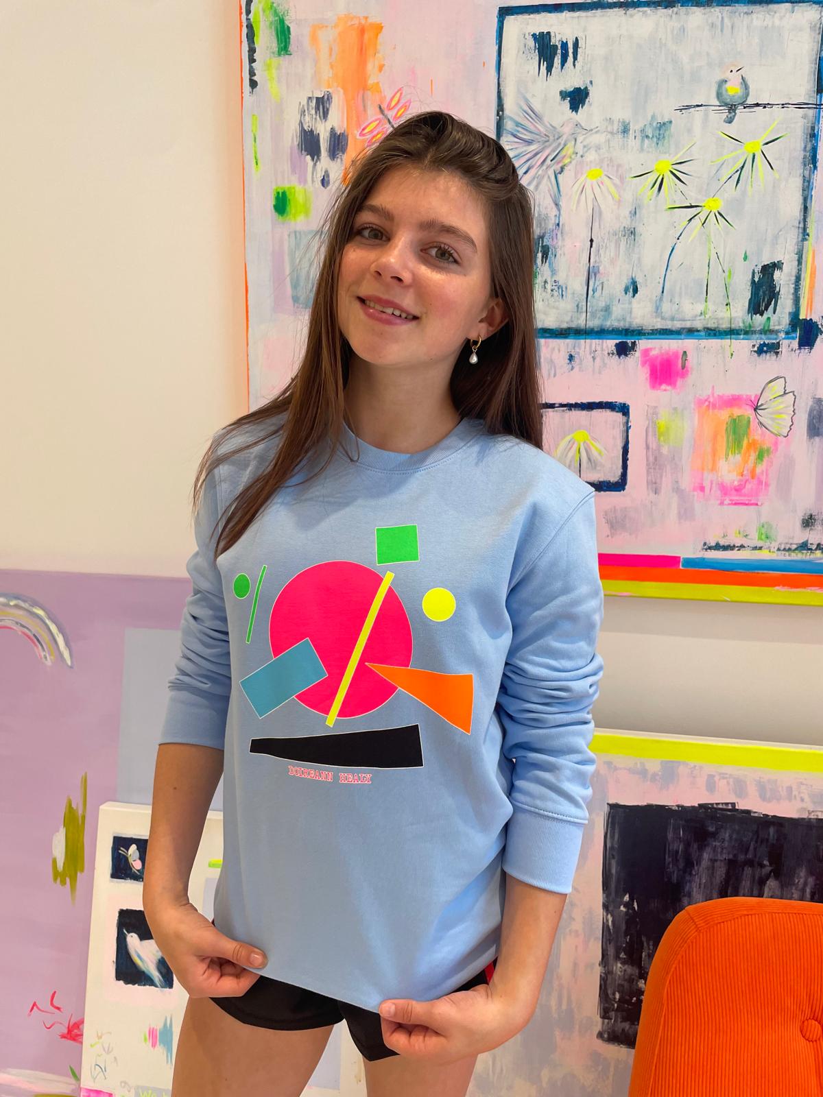 Image of Kids Blue Shapes Sweatshirt