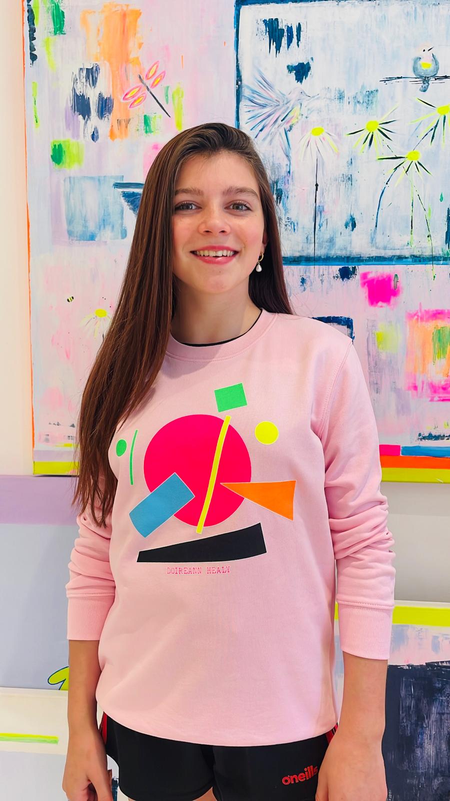 Image of Kids Pink Shapes Sweatshirt