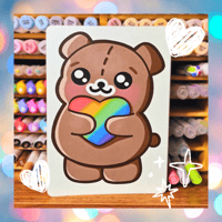 1st Ed Rainbow Heart Ber Print