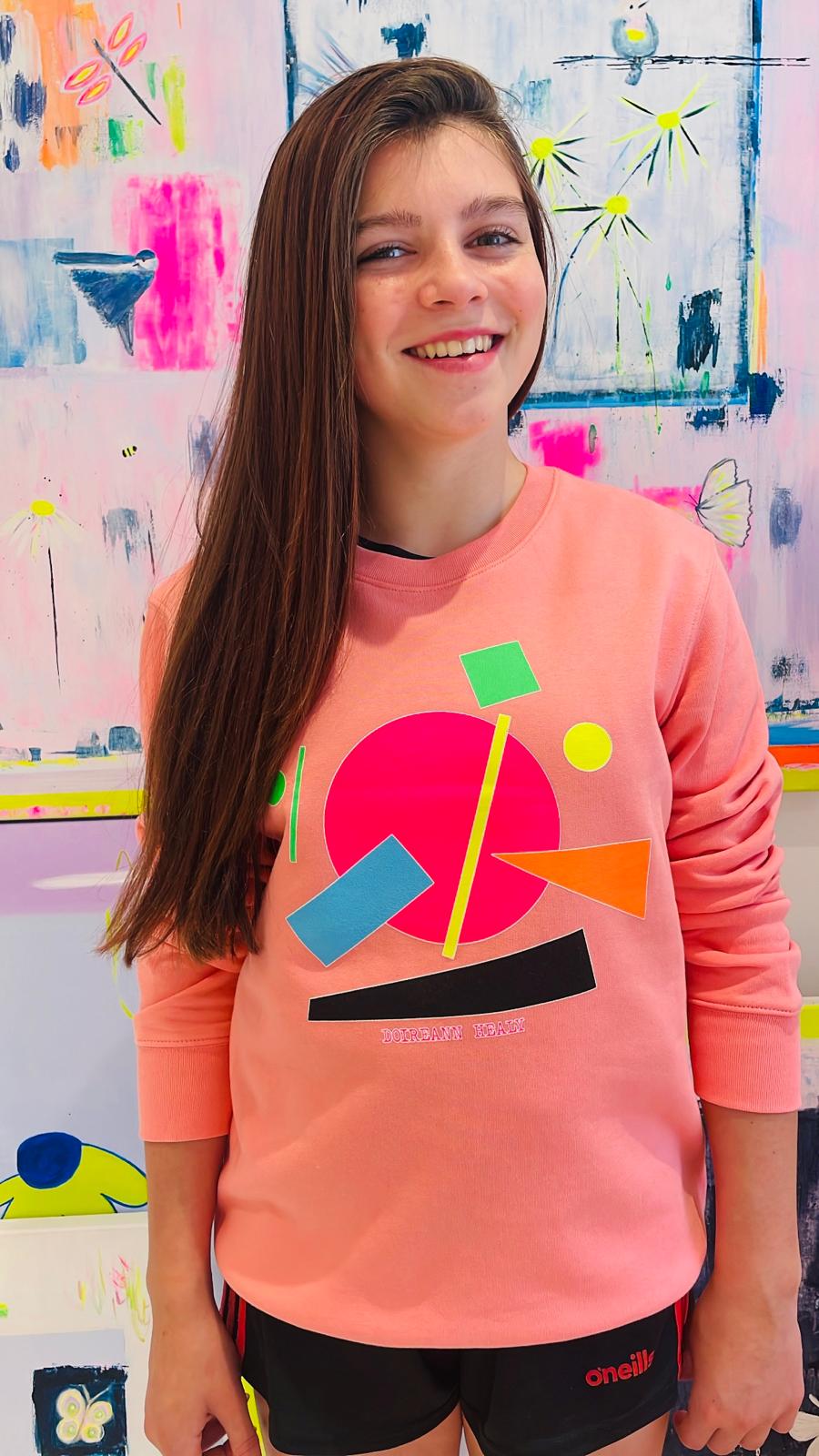 Image of Kids Pink Joy Shapes Sweatshirt
