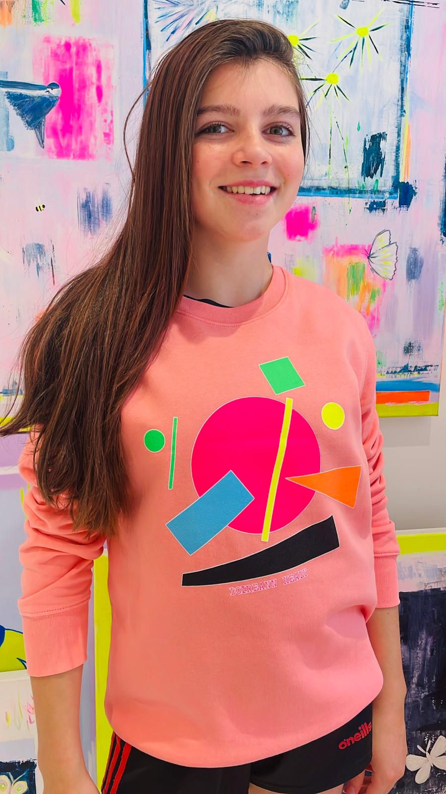 Image of Kids Pink Joy Shapes Sweatshirt