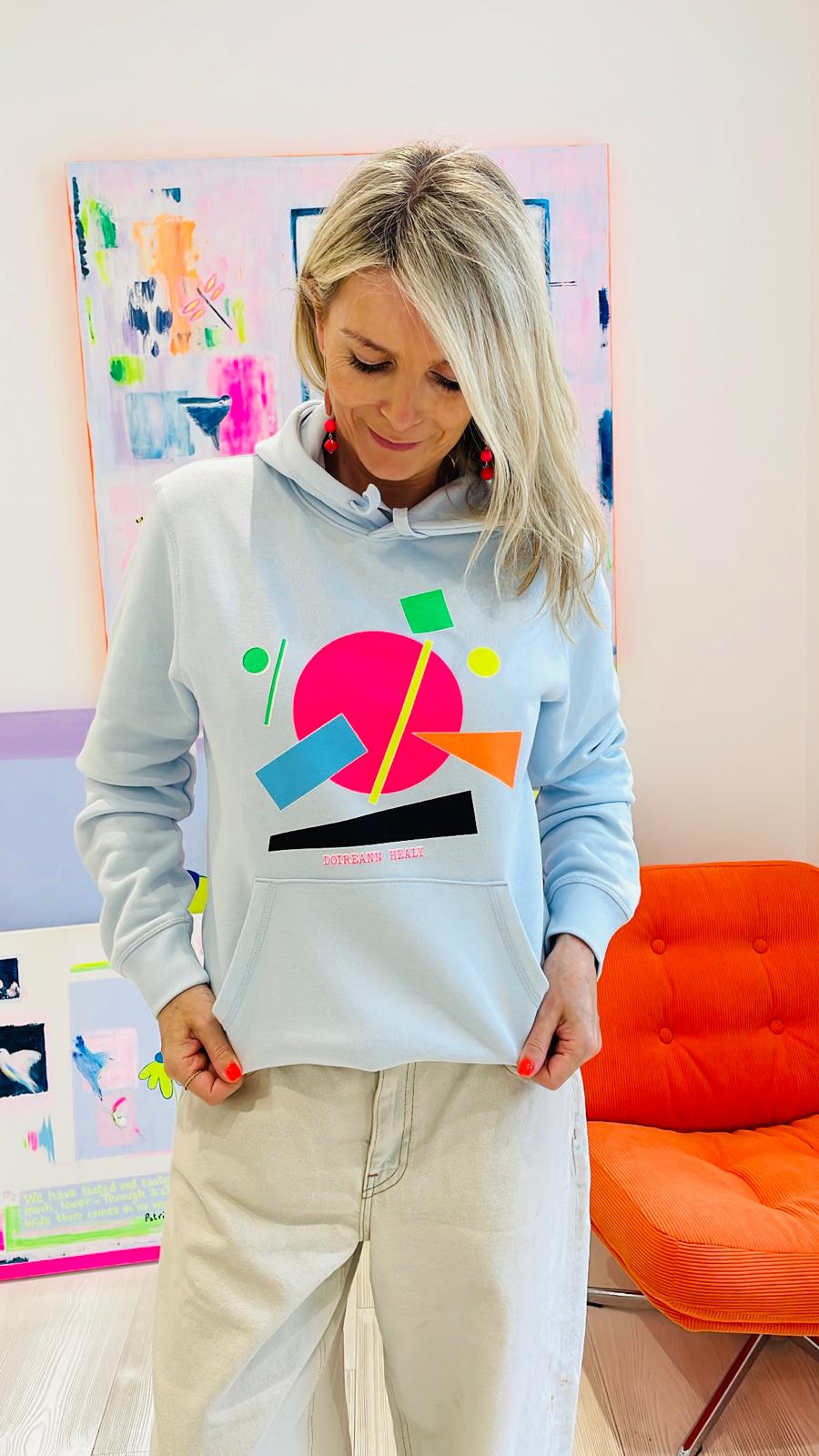 Image of Light Blue Shapes Hoodie