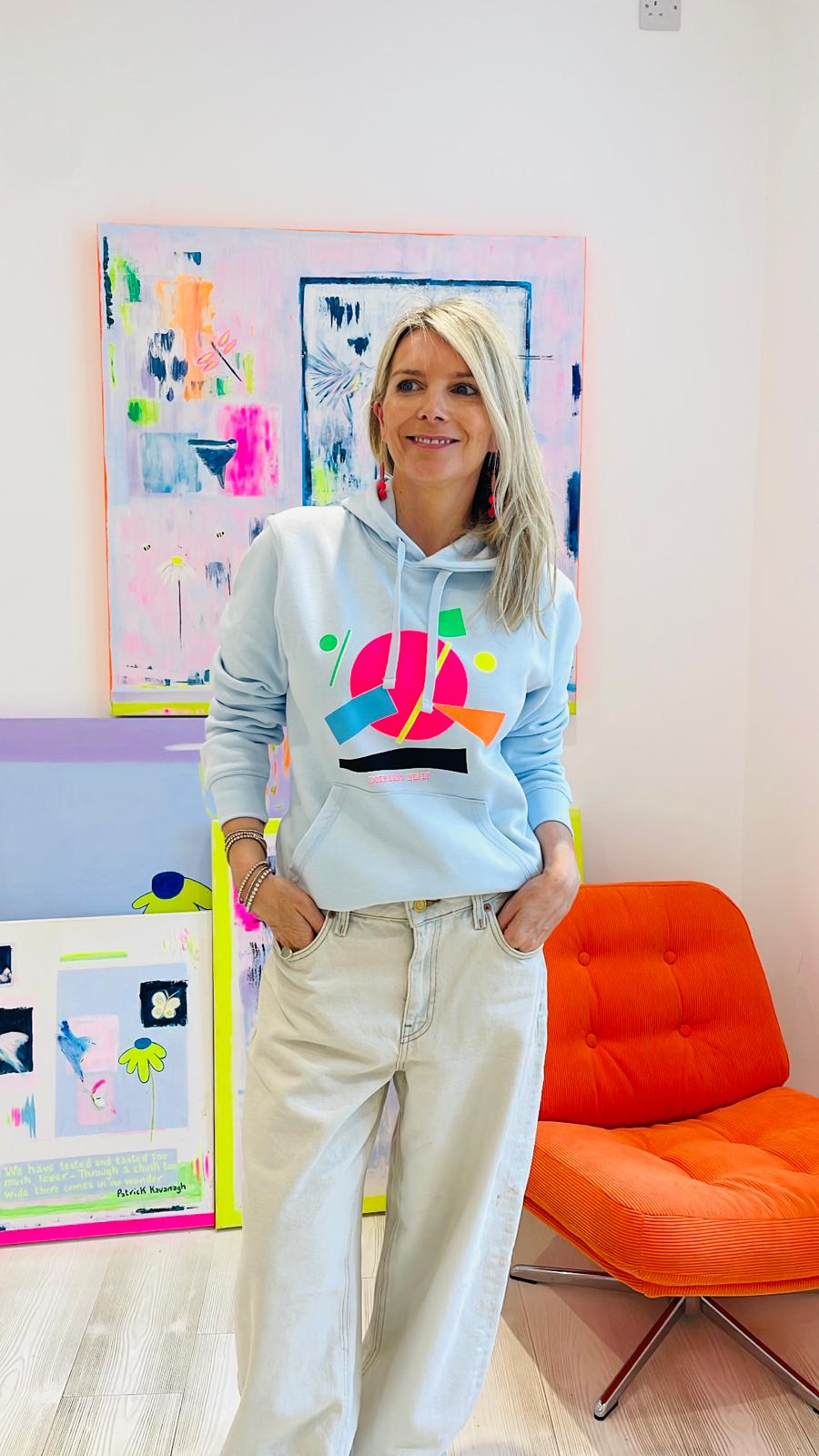 Image of Light Blue Shapes Hoodie