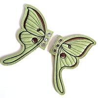 Image 1 of Luna Moth Lace Shoe Decorations