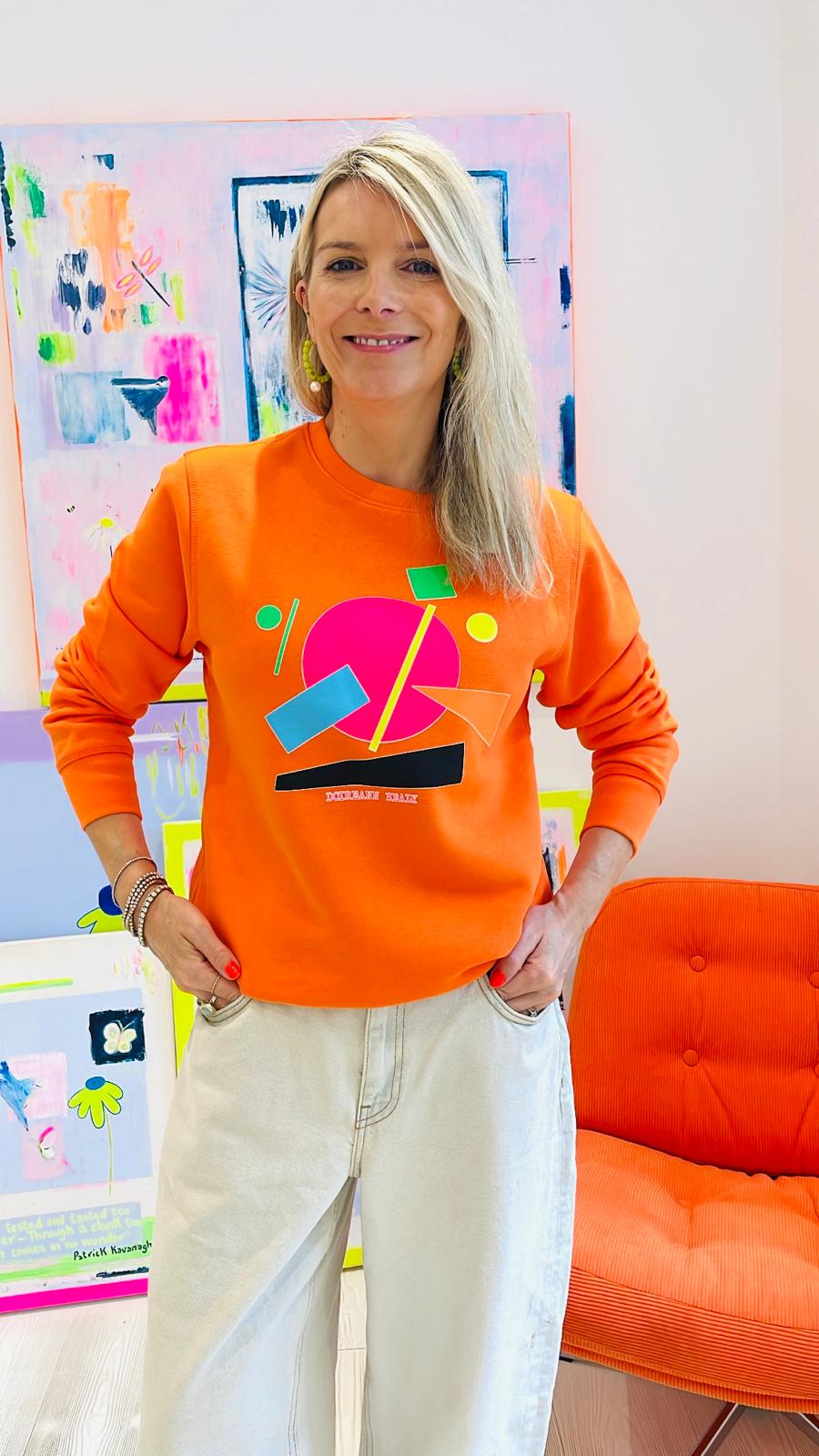 Image of Orange Shapes Sweatshirt