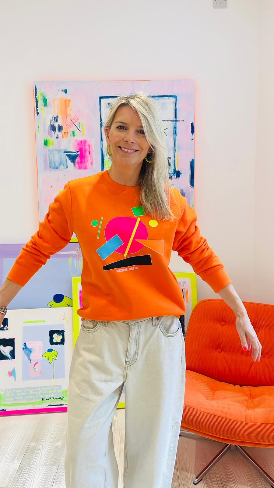 Image of Orange Shapes Sweatshirt