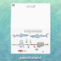 Image 3 of Open Office Sharks Glossy 4x6 Card Envelope Included