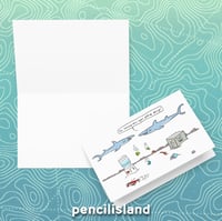 Image 4 of Open Office Sharks Glossy 4x6 Card Envelope Included