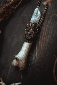 Image 4 of Crystal and bone necklace 