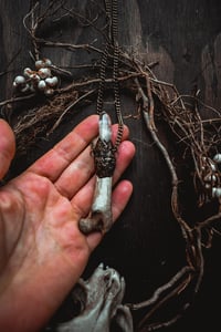 Image 5 of Crystal and bone necklace 