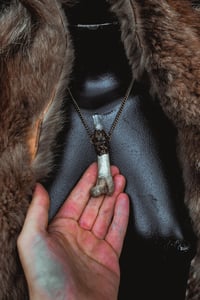 Image 8 of Crystal and bone necklace 