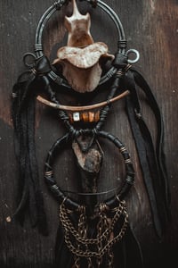 Image 9 of Ritual, large leather and bone necklace 