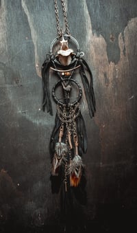 Image 8 of Ritual, large leather and bone necklace 