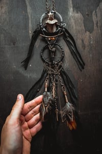 Image 11 of Ritual, large leather and bone necklace 