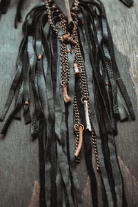 Image 6 of Ritual, large leather and bone necklace 