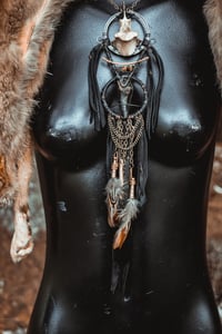Image 7 of Ritual, large leather and bone necklace 