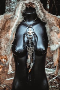 Image 13 of Ritual, large leather and bone necklace 