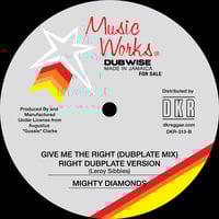 Image 2 of Mighty Diamonds - Give Me The Right 12" (Music Works)